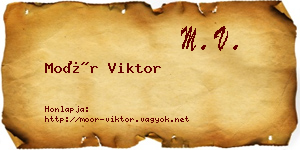 Moór Viktor névjegykártya