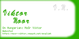viktor moor business card